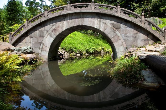 bridge, japanese, gardens