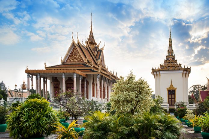 The Silver Pagoda or Wat Preah Keo, Wat Ubosoth Ratanaram or Preah Vihear Preah Keo Morakot is located on the south side of the Royal Palace, Phnom Penh.