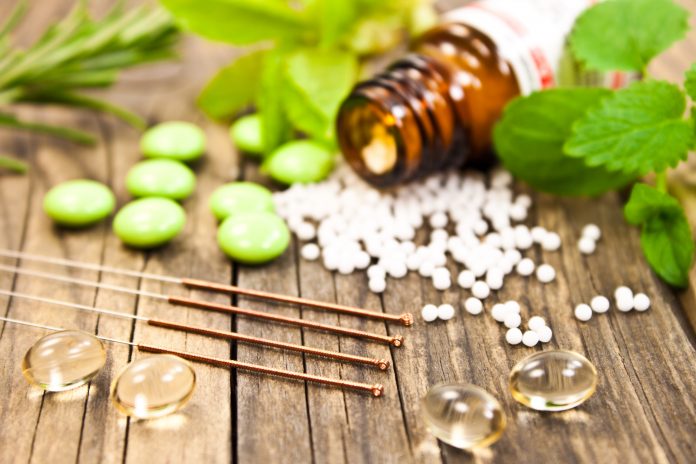 Natural healing alternative medicine close up