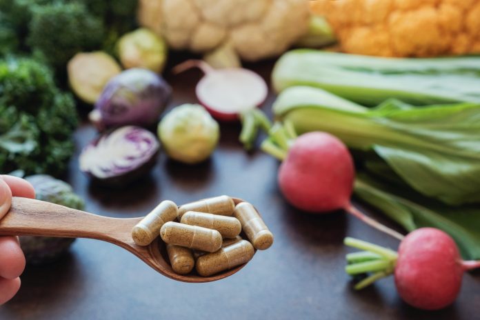 капсулы из крестоцветных овощей, диетические добавки для здорового питания
